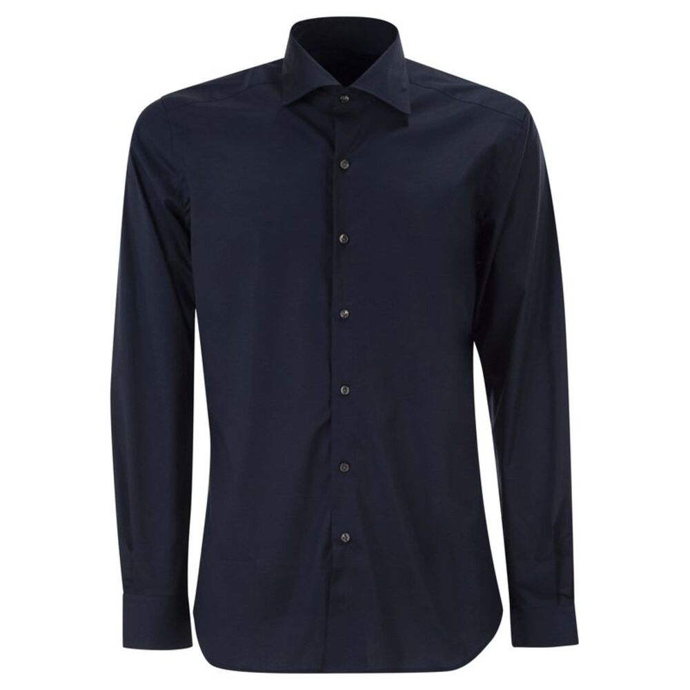 Fay Men Regular Fit Shirt In Stretch Poplin